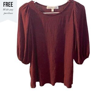 FREE Paisley Raye 3/4 Sleeve Top Size S EUC